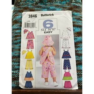 Butterick 3846 pattern toddlers top shorts pants hat sz L XL